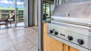 The ONLY interior courtyard, ocean view 2 bedroom condo with a private BBQ