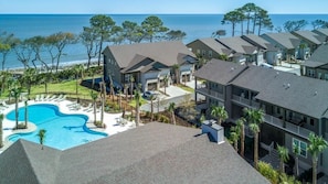 Arial View of Cottage 34 from Clubhouse