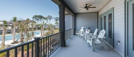 Top Balcony with Ocean and Pool View