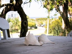 View the Ocean from the front porch - Hear the Ocean from the shells