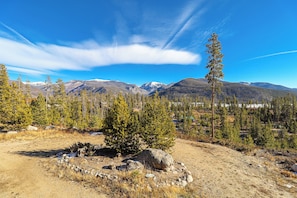 View of Mt Baldy from Deck w/ circular driveway