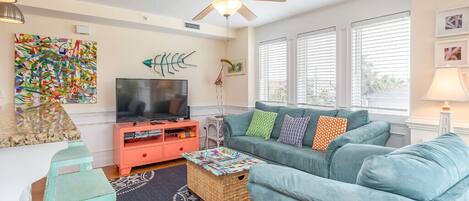 Living Room with Flat Screen TV and Sleeper Sofa