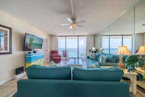 Beachfront views from the great room.