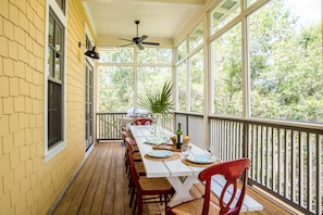 Second Floor: Screened in Porch Dining Area