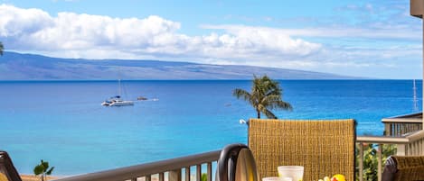 What better place to have your morning coffee than this fifth floor lanai?