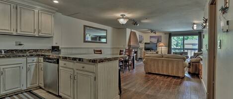 Kitchen,Dining room and Living room  at Snowblaze 202 - Park City