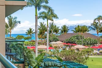 Maui Resort Rentals: Honua Kai Hokulani 213 - Rare Interior Courtyard 1BR w/ Partial Ocean Views