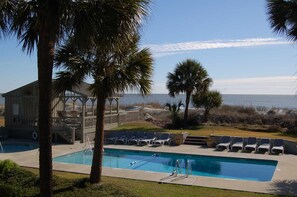Pool Area w/ Kiddy Pool & Oceanfront Sundeck & Restrooms