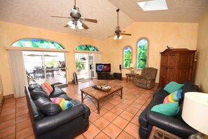 Living Room - The living room opens to the patio.