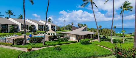 Condo is located at front of resort, just steps to the sand!