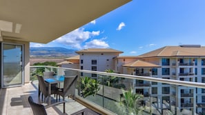Opposite the ocean, you'll see the impressive West Maui Mountains