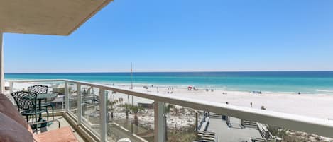 Beachside II 4231 Balcony - With a direct South Gulf view, you won't miss anything on this balcony!