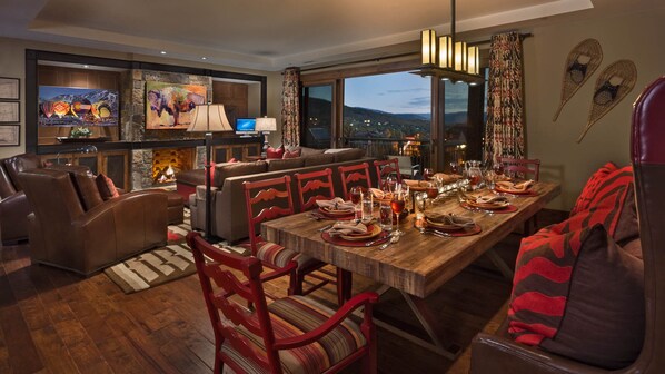 Dining area with seating for 10