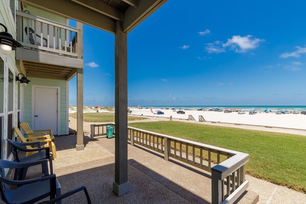 Wonderful beachfront views from your patio
