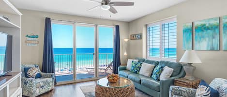 Majestic Sun 514B - Beach View Living Area w/ Sleeper Sofa