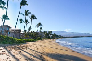 Sugar Beach~ Maui's longest sandy beach.  Walking, swimming and paddle boarding are just steps from your door.