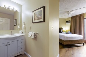 Main bedroom - Main bedroom with attached bathroom.  Queen bed