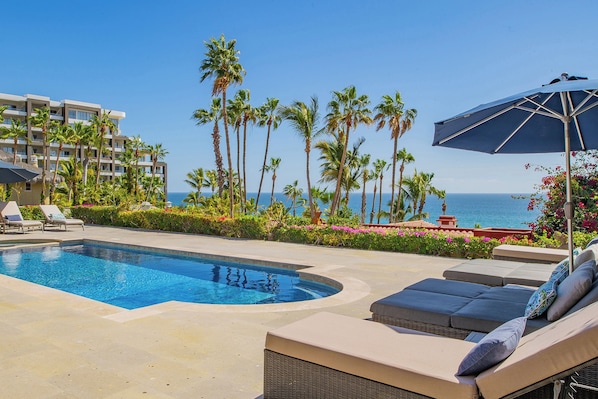Gorgeous poolside with ocean views