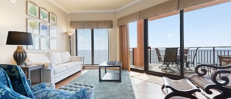 Living Room with Beach Views