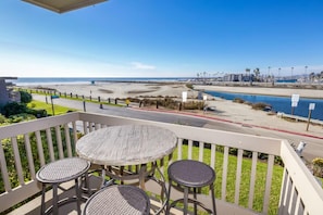 Beautiful view of the ocean and harbor from the balcony