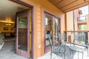 Private balcony accessed from the living area.