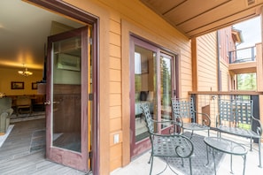 Private balcony accessed from the living area.