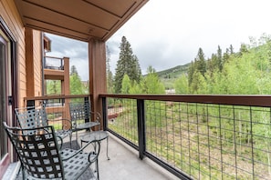 Private balcony accessed from the living area.