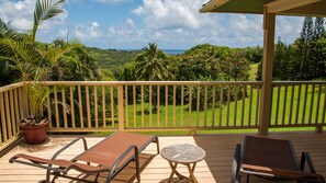 Hale Kai Kailani at Rock Quarry Beach - Distant Ocean View Lanai Lounge - Parrish Kauai