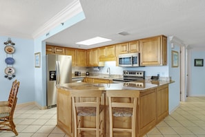 Updated Kitchen has Stainless Steel Appliances, New Cabinets and Granite Counter Tops.
