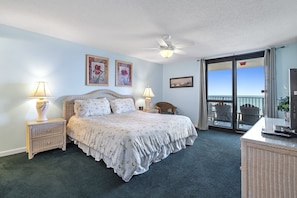 Master Bedroom with a King Size Bed and Private Balcony Access