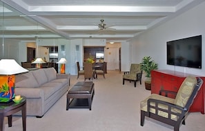 Walking into the living room from your lanai