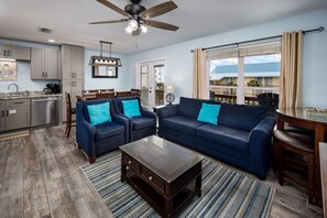 Living area with balcony access