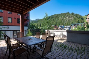 Private patio with outdoor seating