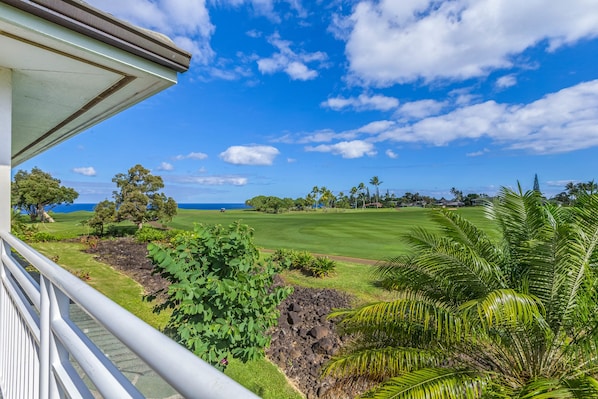 Beautiful manicured golf course and ocean views