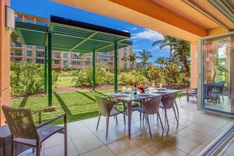 Maui Resort Rentals: Honua Kai Konea 145, Upgraded Groundfloor Interior, Huge Lawn Area, Steps to Pools/Beach/BBQs!