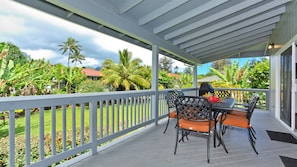 Hale Okale at Hanalei Bay - Expansive Covered Dining Lanai - Parrish Kauai