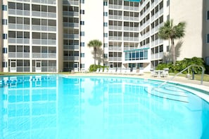 Poolside at Holiday Surf and Racquet Club