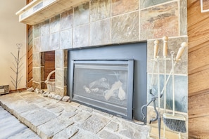 Gas fireplace - Cedars 2 Breckenridge Vacation Rental