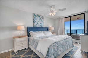 Master Bedroom with a King Size Bed and Private Balcony Access
