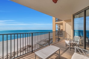 Private Covered Balcony Overlooking the Gulf