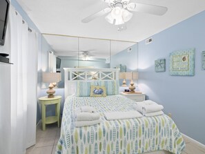 Bedroom with Queen Bed and Flat Screen TV