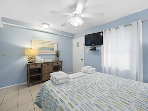 Bedroom with Queen Bed and Flat Screen TV