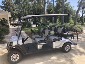 6 Seat Golf Cart Included With Rental