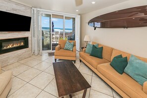 Stellar views from inside the cozy living room