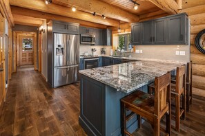 Tall Pines: - Fully stocked chef's kitchen.