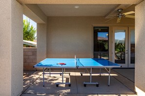 Outdoor ping pong.