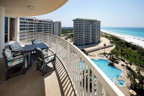 Private balcony with expansive views of The Gulf of Mexico