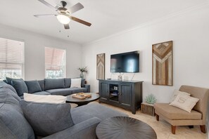 Living room with flat screen TV