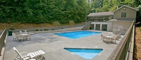Resort pool with free access