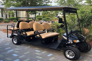 Access to a 6-seater cart available for travel within the neighborhood